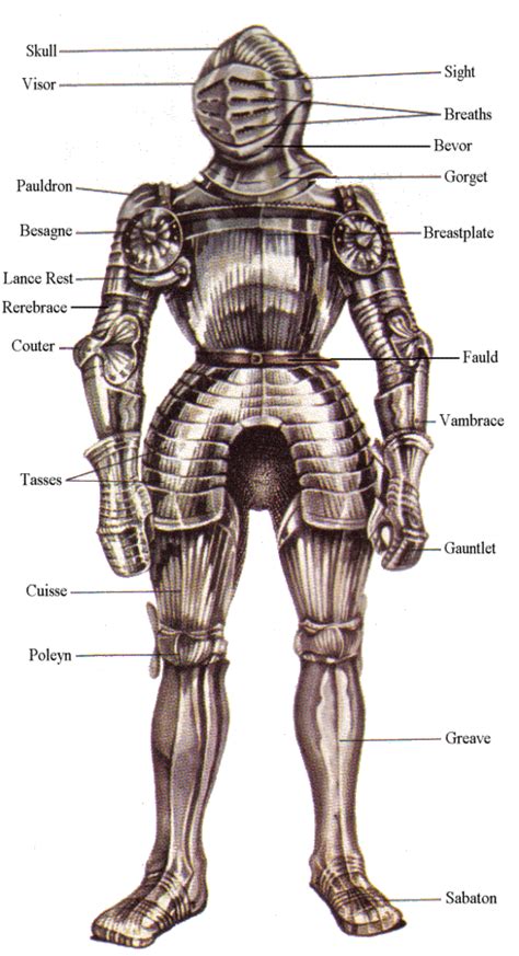 plate armor diagram